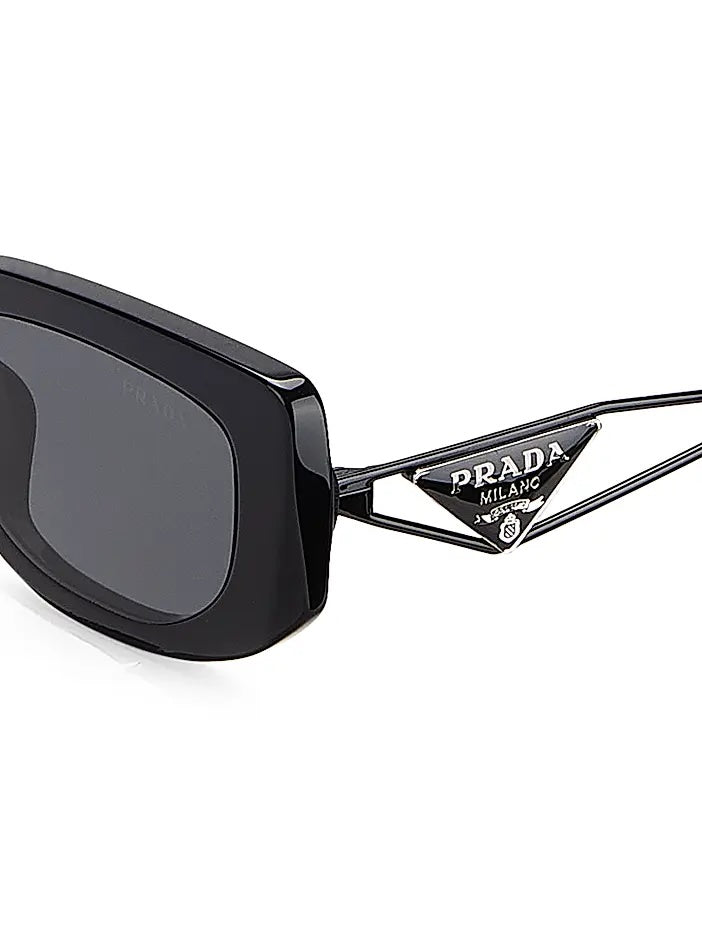 PRADA PR14YS RECTANGLE TRIANGLE LOGO SUNGLASSES