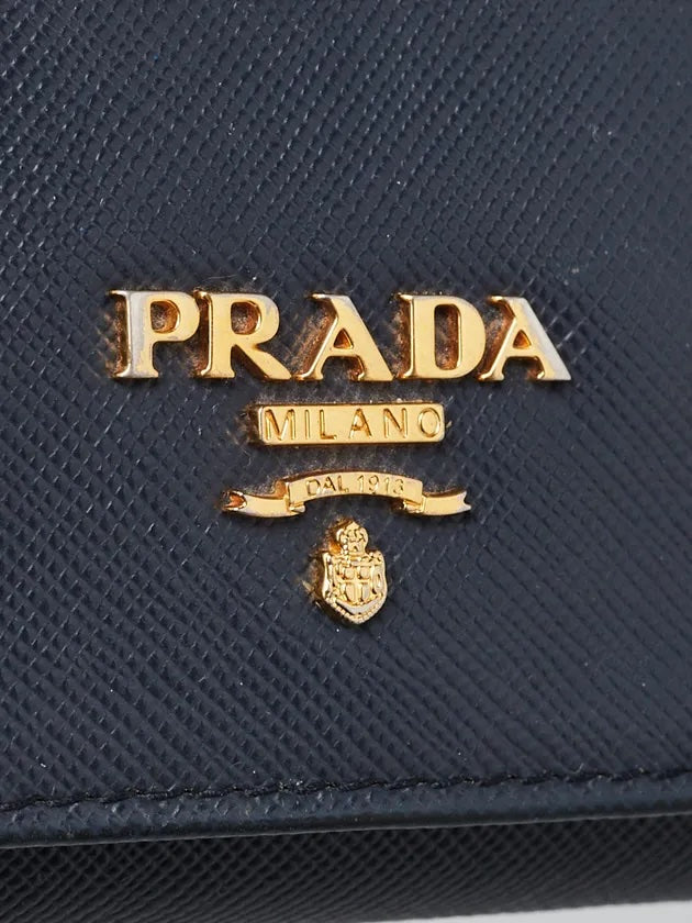PRADA SAFFIANO LEATHER CONTINENTAL FLAP WALLET