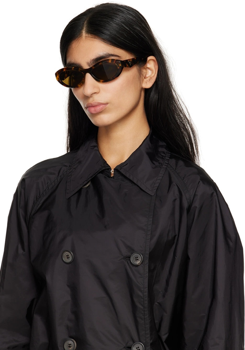 PRADA SYMBOLE OVAL FRAME SUNGLASSES