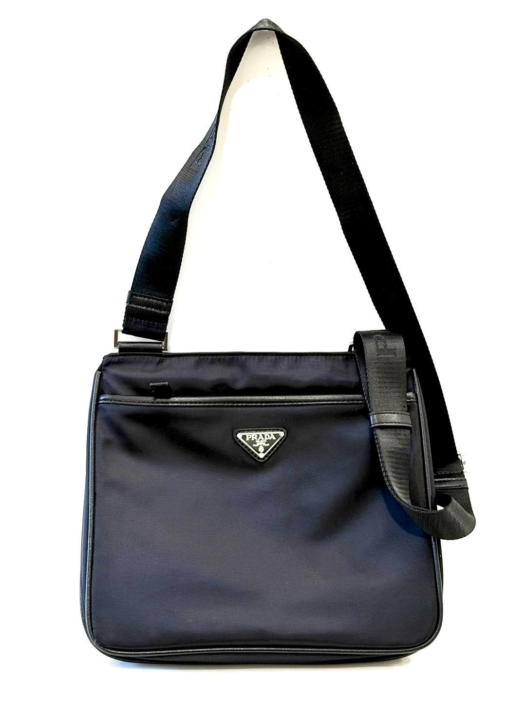 PRADA TESSUTO RE-NYLON BUCKLE MESSENGER BAG