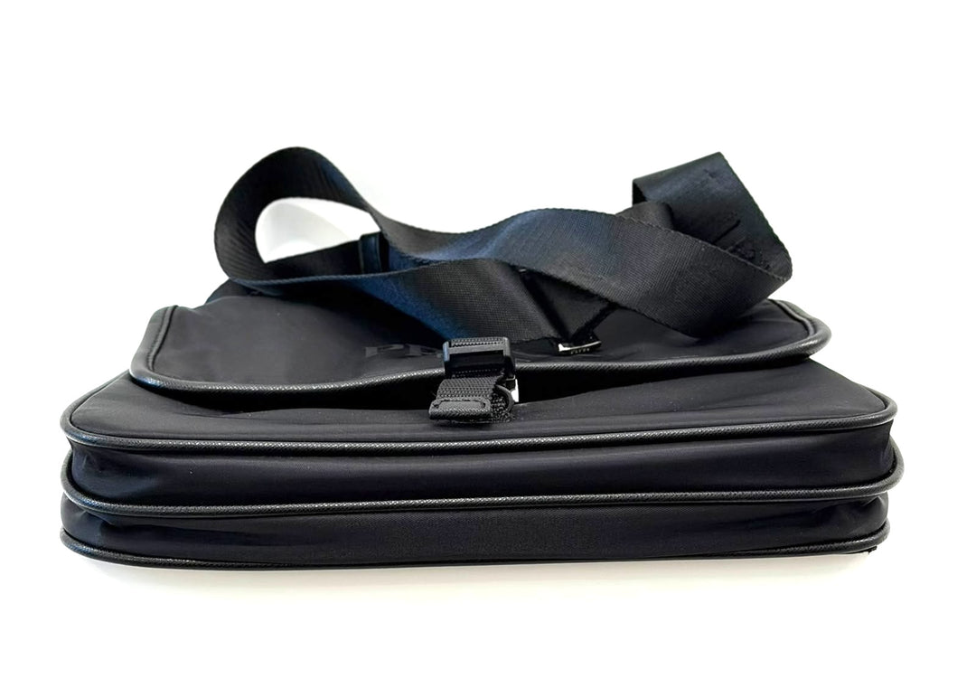 PRADA TESSUTO RE-NYLON BUCKLE MESSENGER BAG