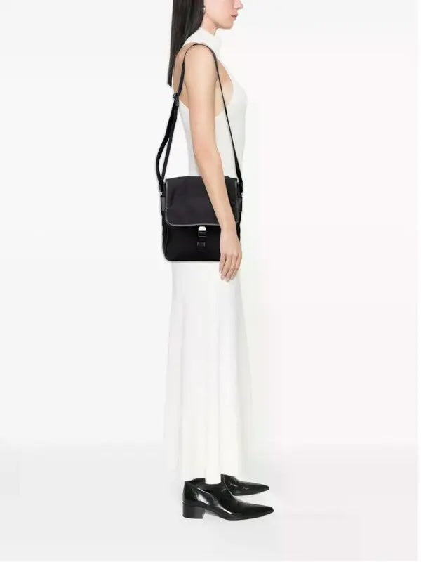 PRADA TESSUTO RE-NYLON BUCKLE MESSENGER BAG