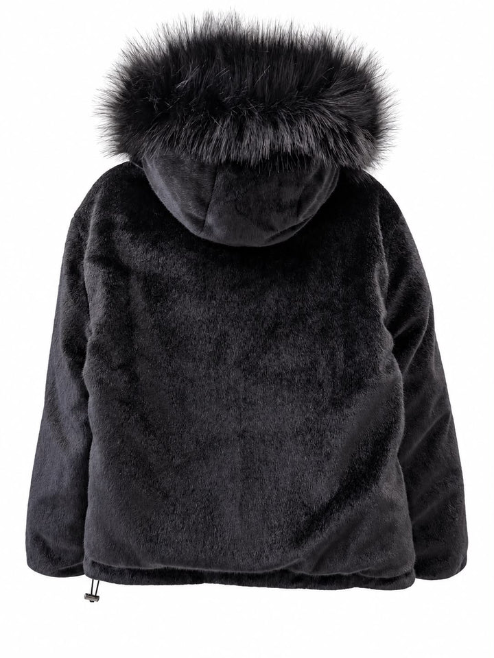 RAMY BROOK BLACK REVERSIBLE HOODED JACKET