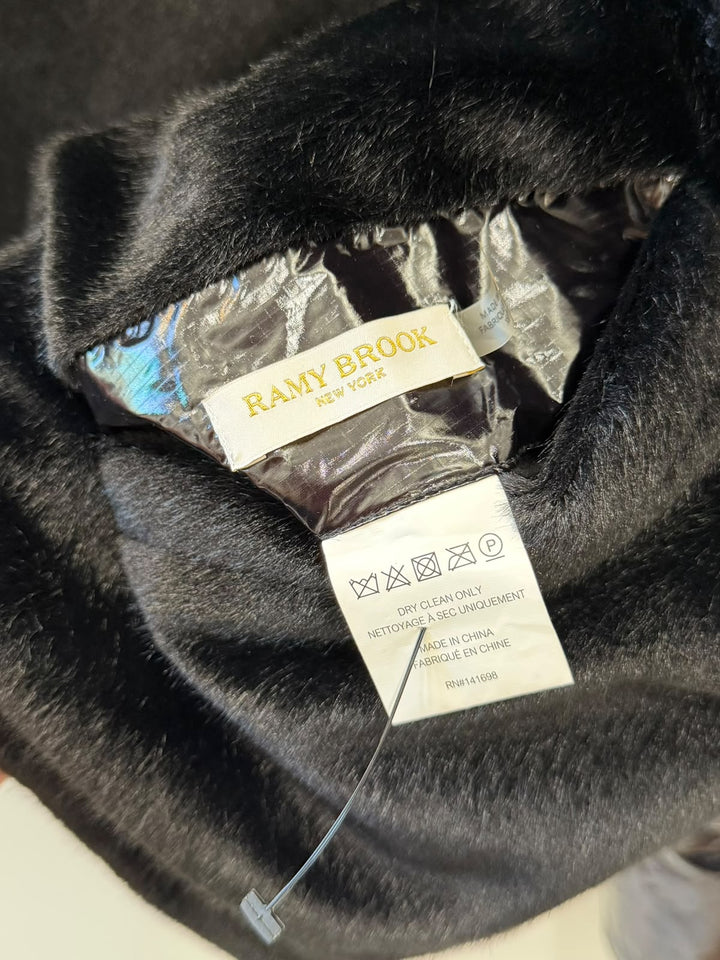 RAMY BROOK BLACK REVERSIBLE HOODED JACKET