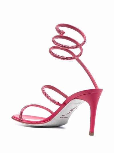 RENÉ CAOVILLA CLEO 105 CRYSTAL STUDDED SUEDE SANDALS
