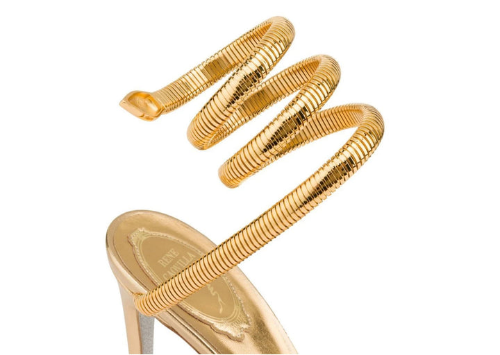 RENÉ CAOVILLA JUNIPER 105 CHAIN WRAP LEATHER SANDALS