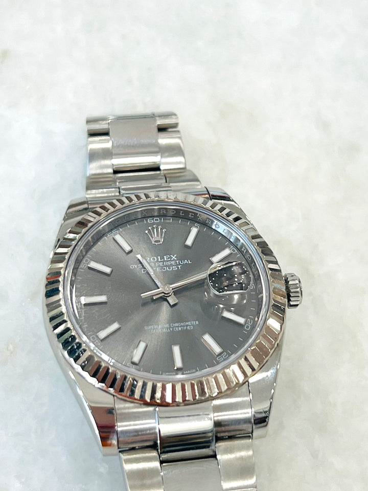 ROLEX DATEJUST 41MM STAINLESS STEEL WATCH