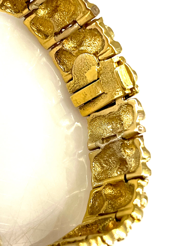 ROLEX DAY DATE PRESIDENTIAL NUGGET 18K GOLD DIAMOND BEZEL WATCH