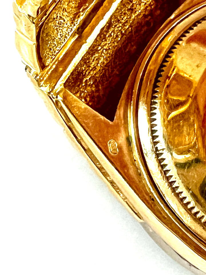 ROLEX DAY DATE PRESIDENTIAL NUGGET 18K GOLD DIAMOND BEZEL WATCH
