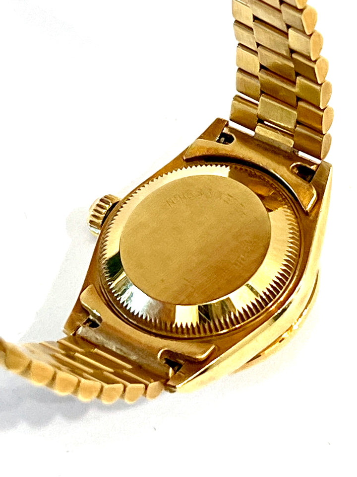 ROLEX 18K GOLD PRESIDENTIAL DATEJUST 26MM DIAMONDS WATCH