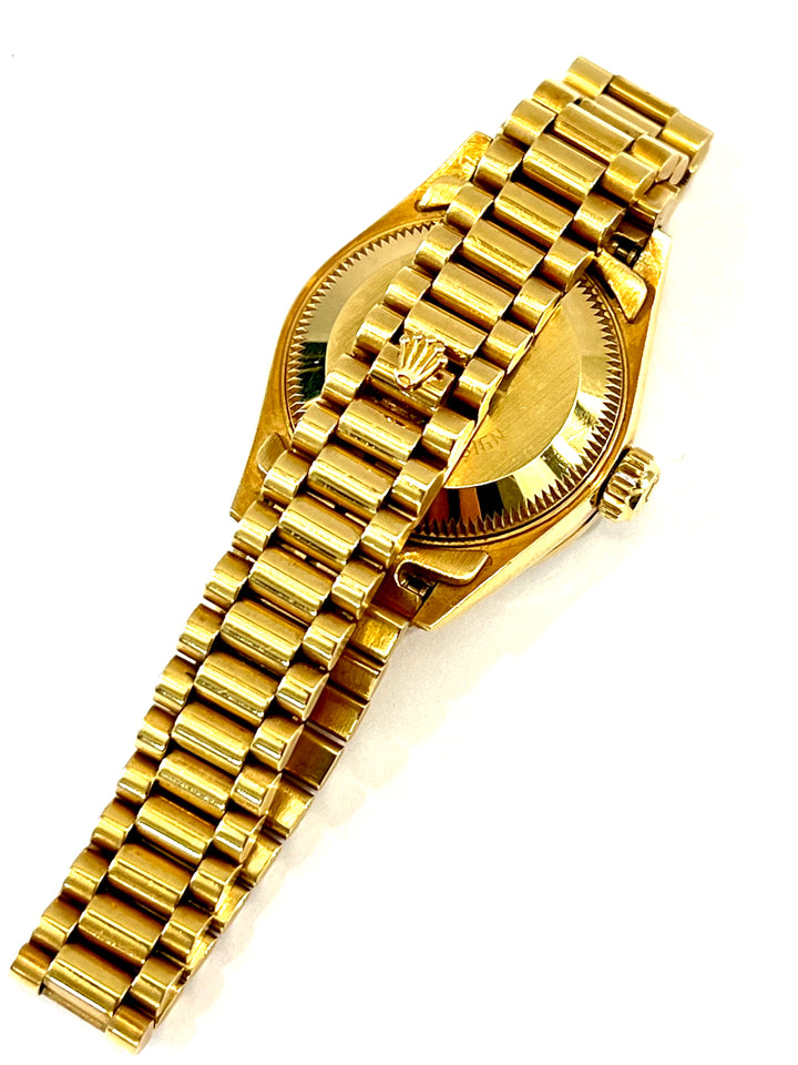 ROLEX 18K GOLD PRESIDENTIAL DATEJUST 26MM DIAMONDS WATCH
