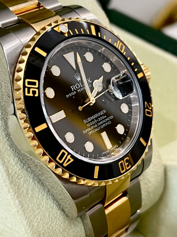 ROLEX SUBMARINER DATE STAINLESS STEEL &amp; 18K GOLD 41MM WATCH