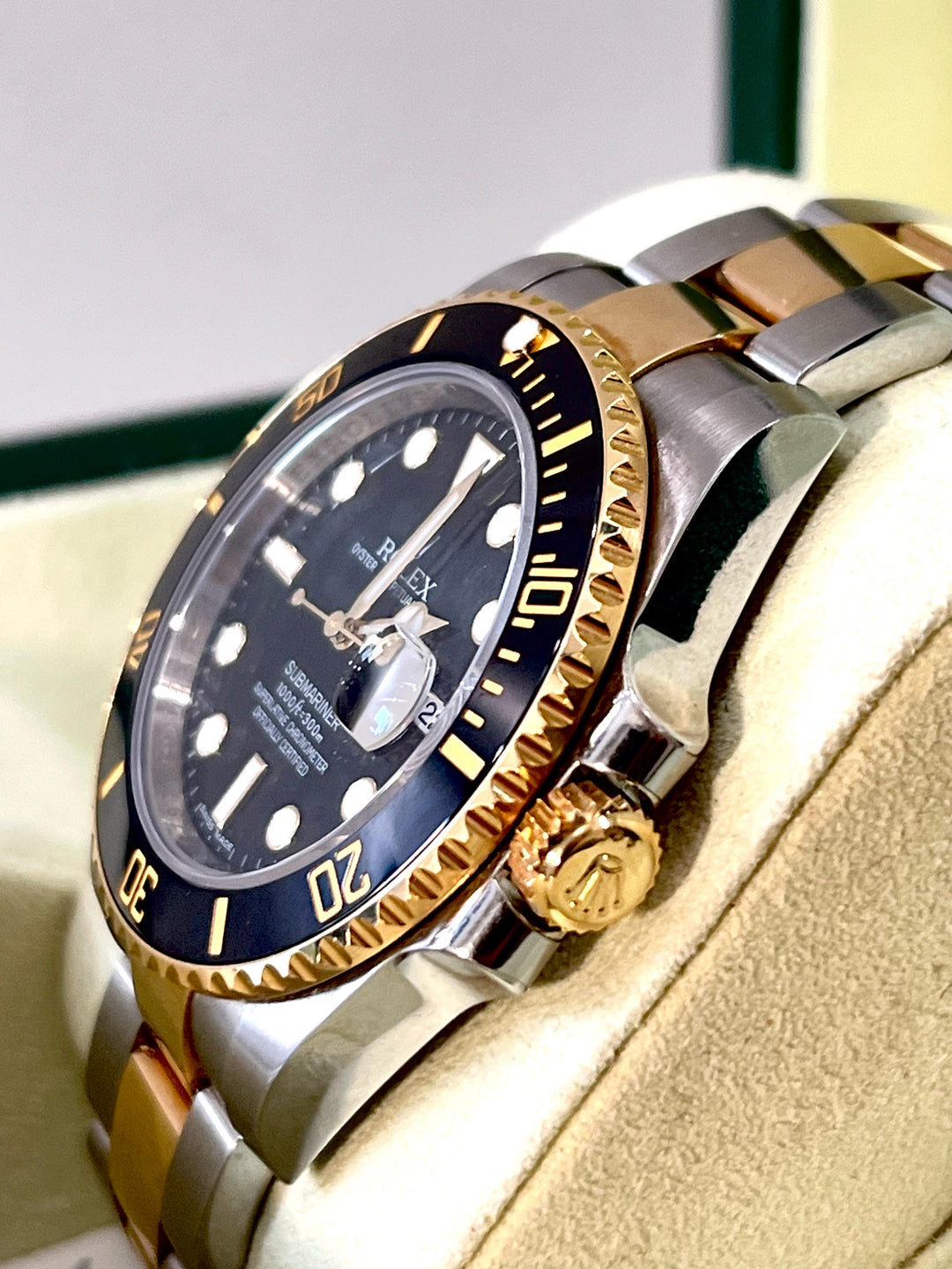ROLEX SUBMARINER DATE STAINLESS STEEL &amp; 18K GOLD 41MM WATCH