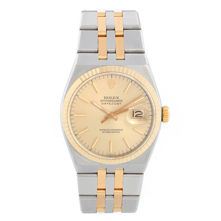 ROLEX DATEJUST 17013 18K &amp; STEEL 36MM QUARTZ WATCH