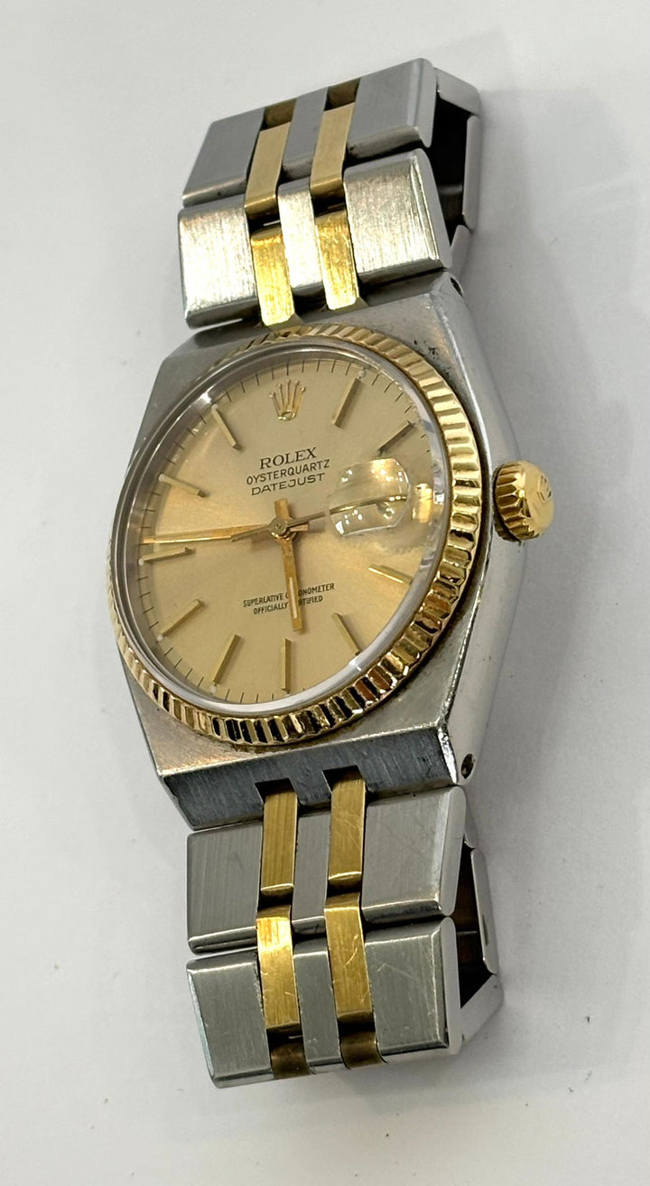 ROLEX DATEJUST 17013 18K &amp; STEEL 36MM QUARTZ WATCH