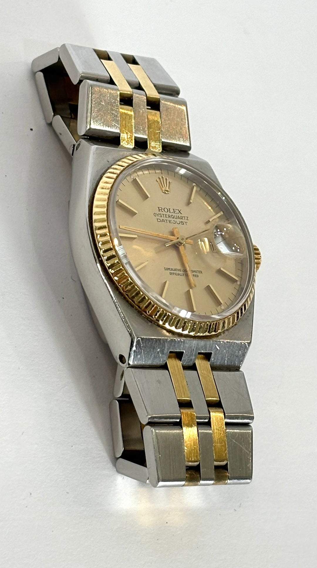 ROLEX DATEJUST 17013 18K &amp; STEEL 36MM QUARTZ WATCH