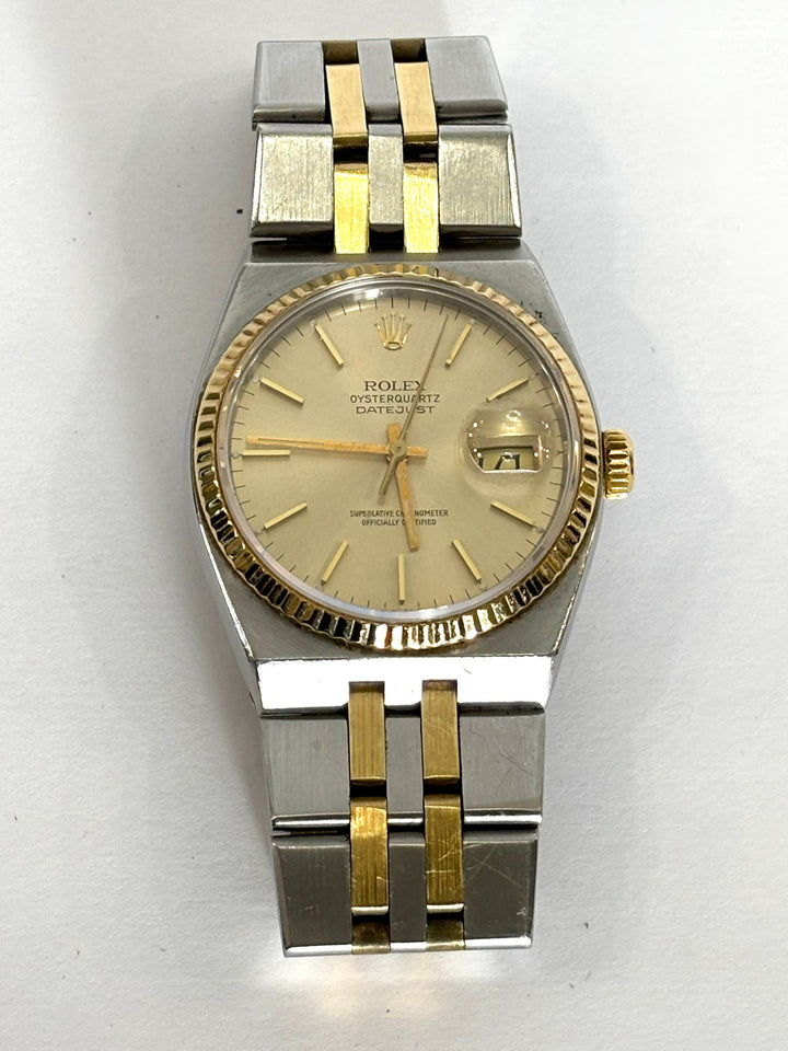 ROLEX DATEJUST 17013 18K &amp; STEEL 36MM QUARTZ WATCH