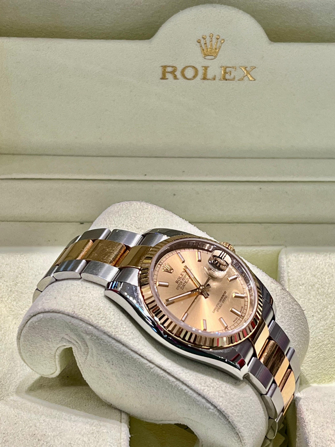 ROLEX DATEJUST 36 GOLD AND STEEL WATCH