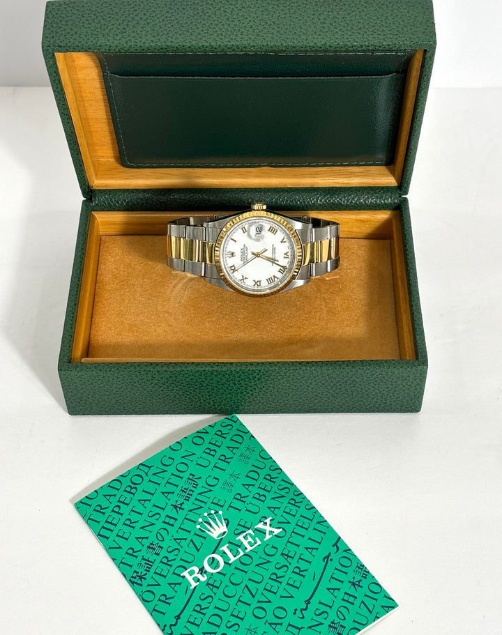 ROLEX OYSTER STEEL DATEJUST 36MM WATCH