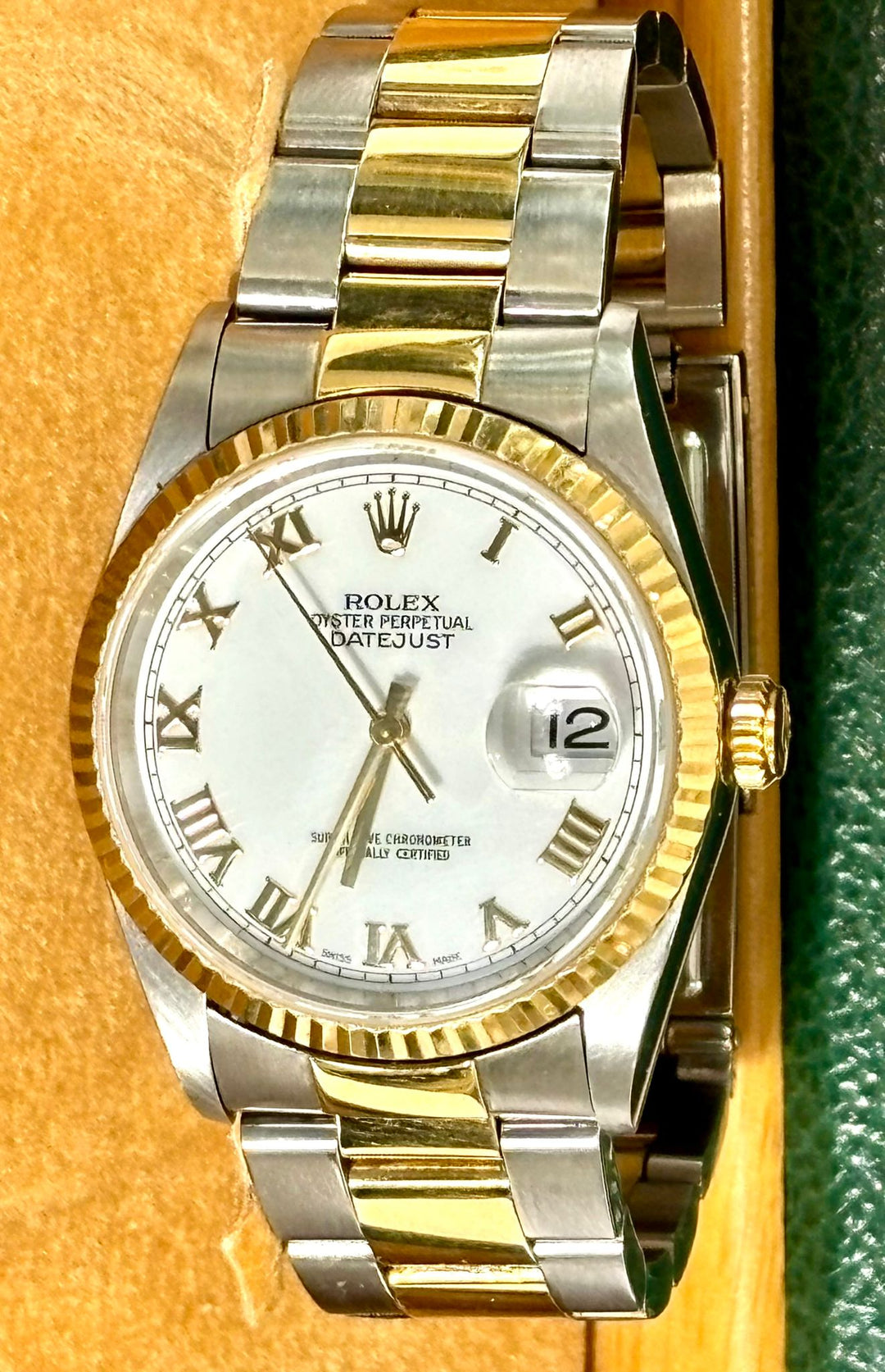 ROLEX OYSTER STEEL DATEJUST 36MM WATCH