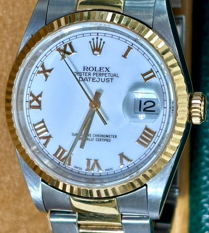 ROLEX OYSTER STEEL DATEJUST 36MM WATCH