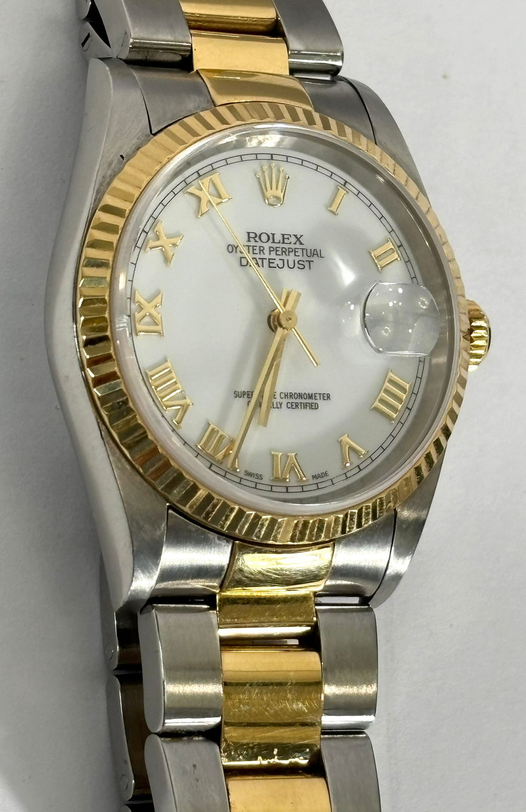 ROLEX OYSTER STEEL DATEJUST 36MM WATCH