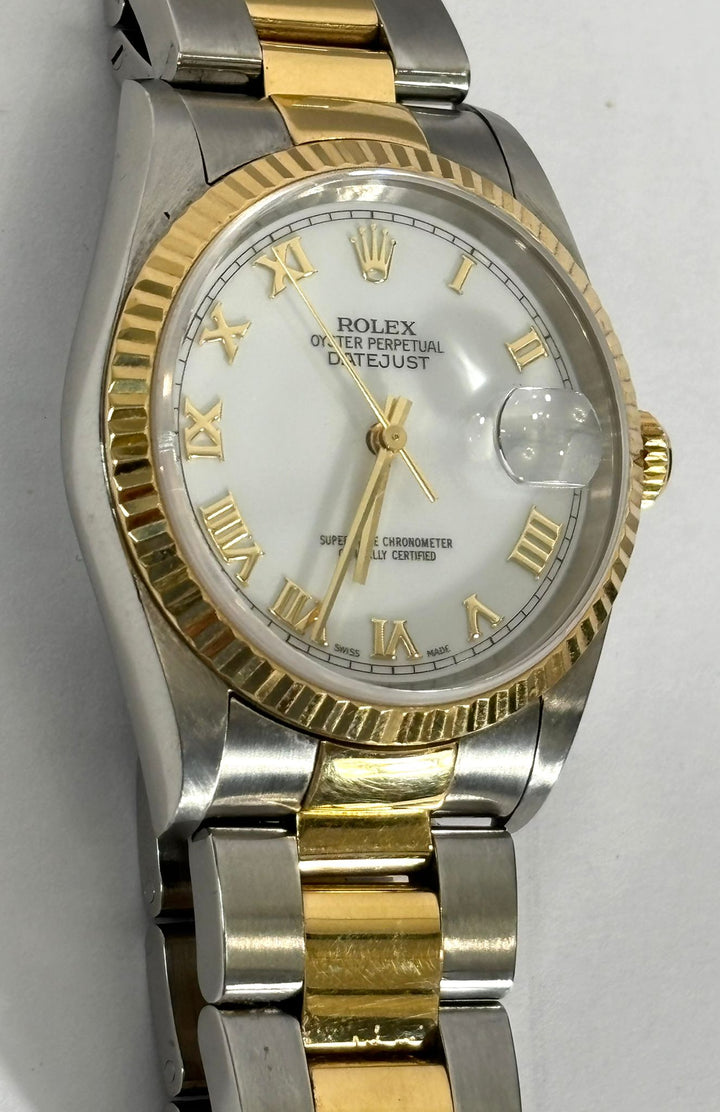 ROLEX OYSTER STEEL DATEJUST 36MM WATCH