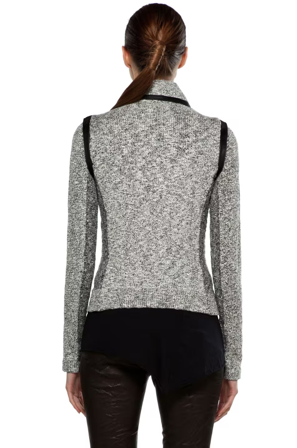 RAG &amp; BONE HART TWEED MOTO ZIP BIKER JACKET