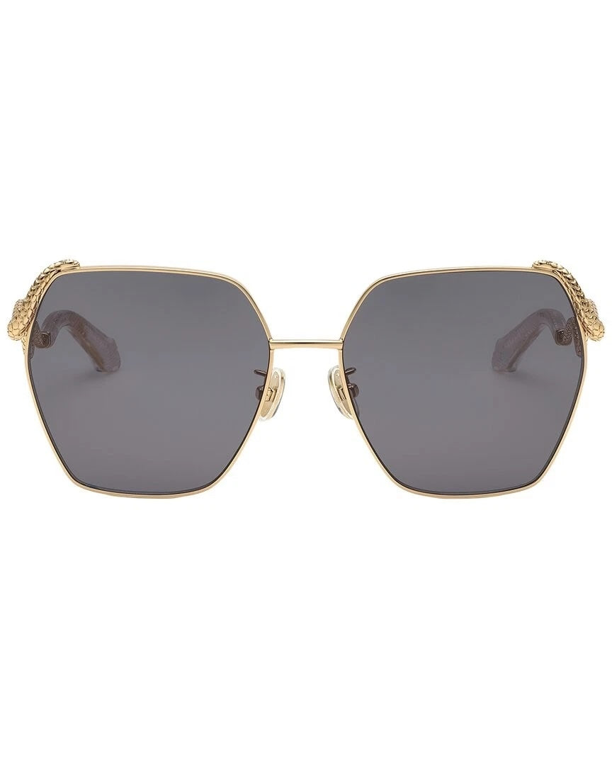 ROBERTO CAVALLI GEOMETRIC FRAME SNAKE ARM SUNGLASSES