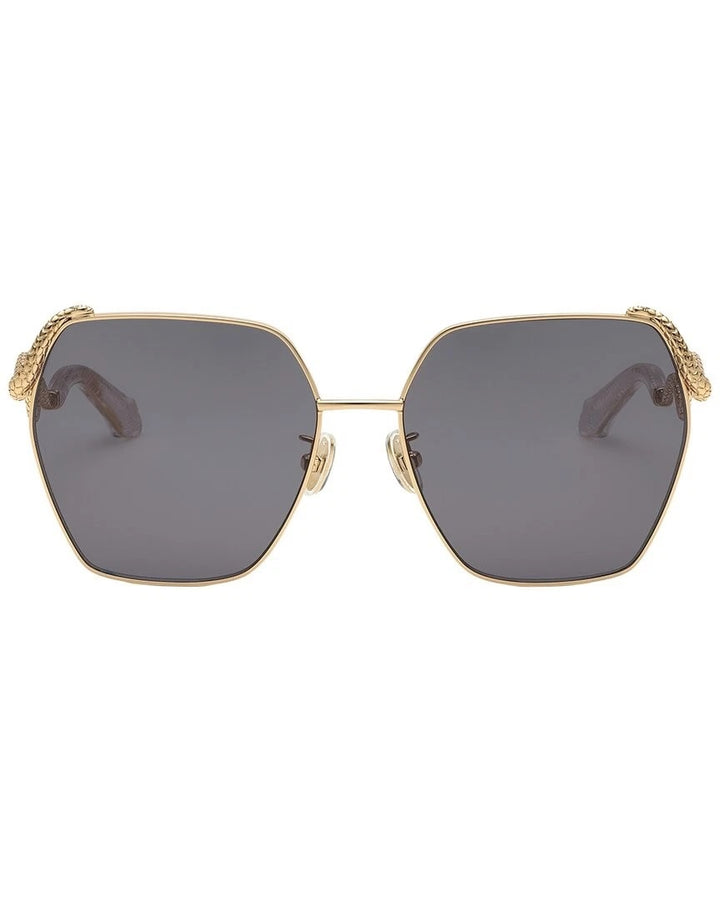 ROBERTO CAVALLI GEOMETRIC FRAME SNAKE ARM SUNGLASSES