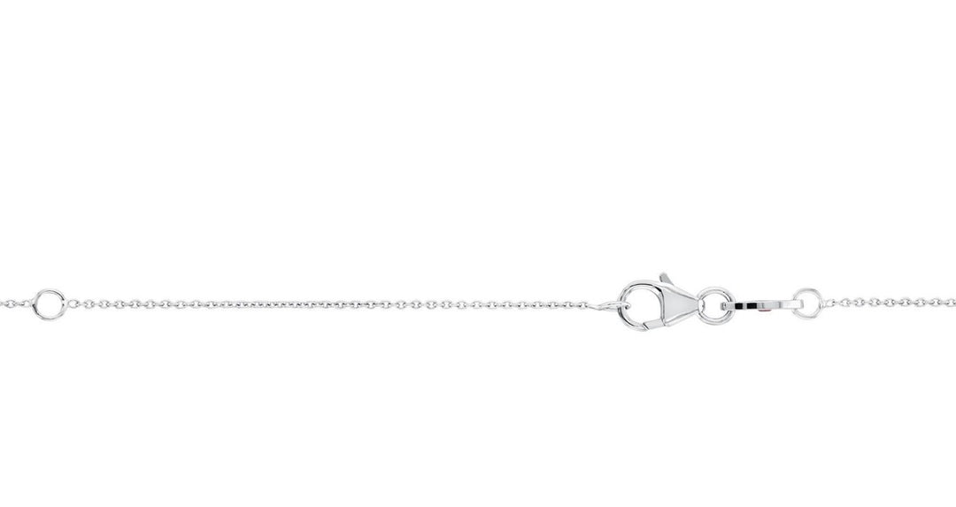 DIAMONDS BY THE INCH 3 DIAMONDS STATION 18K WHITE GOLD NECKLACE