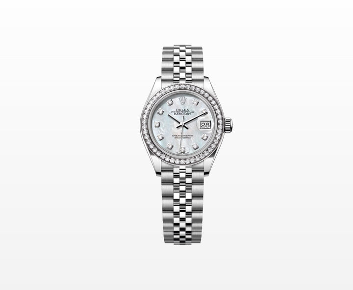 ROLEX DATEJUST 26MM DIAMOND BEZEL STAINLESS STEEL LADIES WATCH