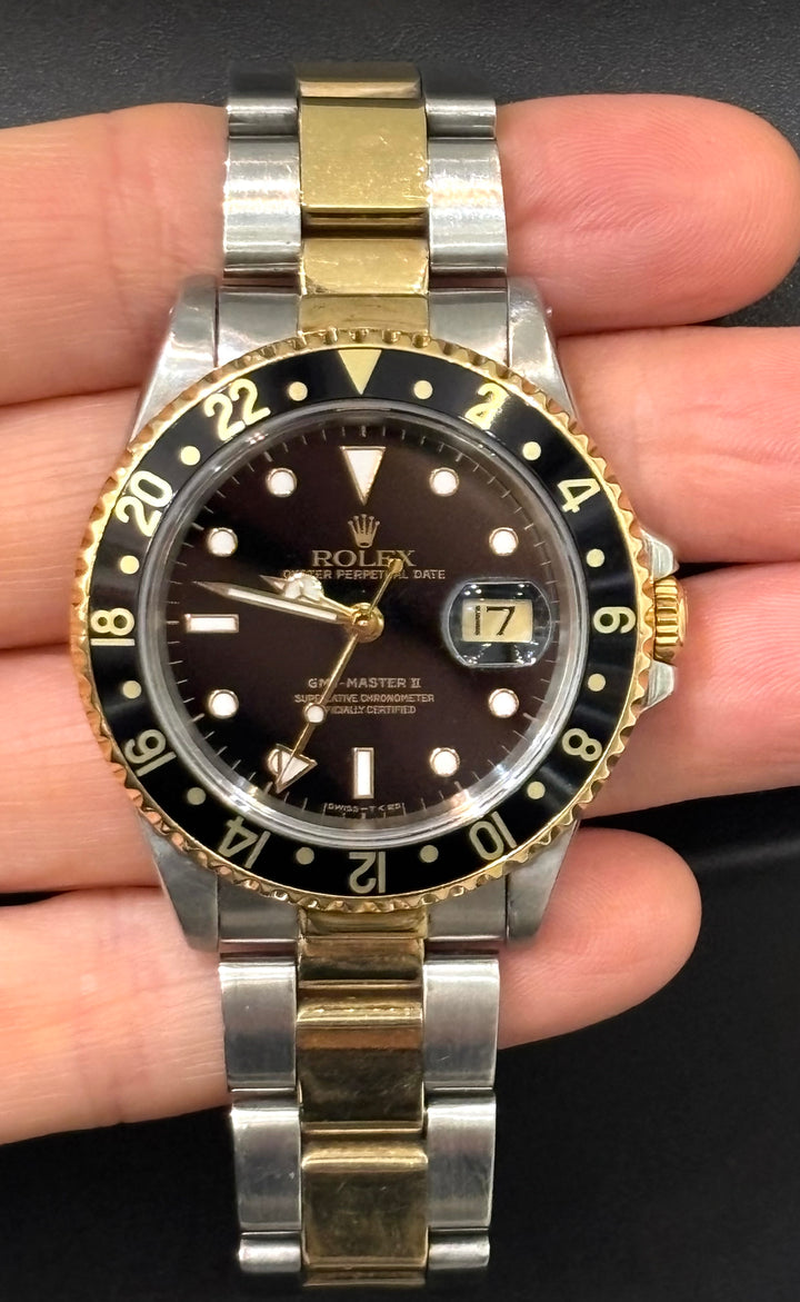 ROLEX OYSTER PERPETUAL GMT MASTER II 40MM TWO-TONE WATCH