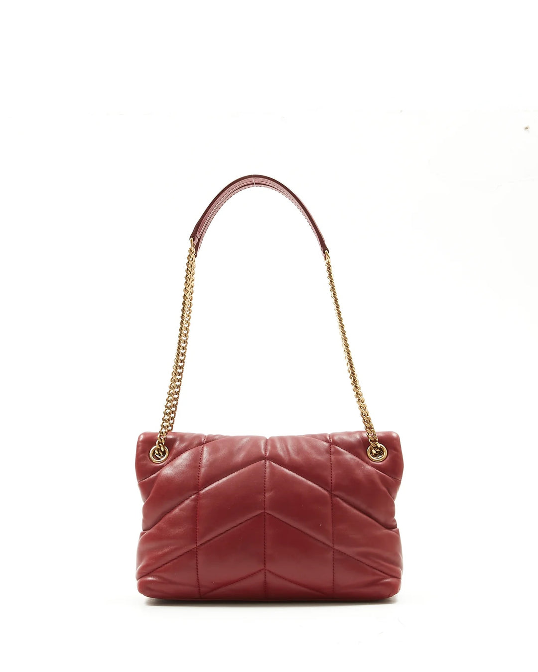 YSL LEATHER LOULOU MEDIUM CHAIN SHOULDER BAG