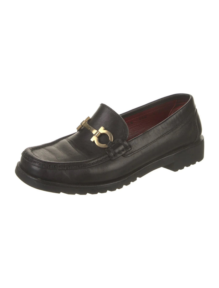 SALVATORE FERRAGAMO GANCINI LEATHER LADIES LOAFERS