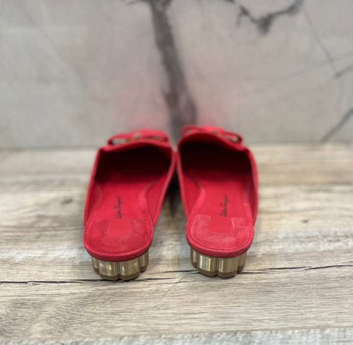 SALVATORE FERRAGAMO SCIACCA T VARA BOW MULES