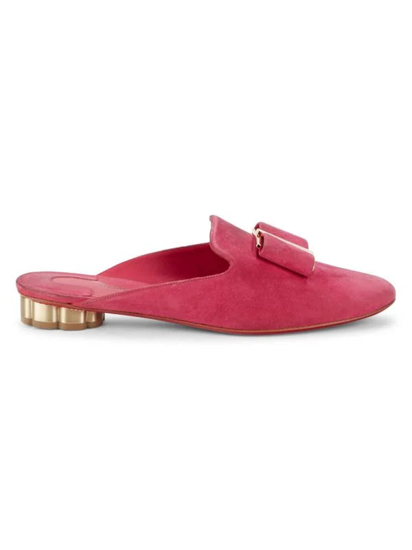 SALVATORE FERRAGAMO SCIACCA T VARA BOW MULES