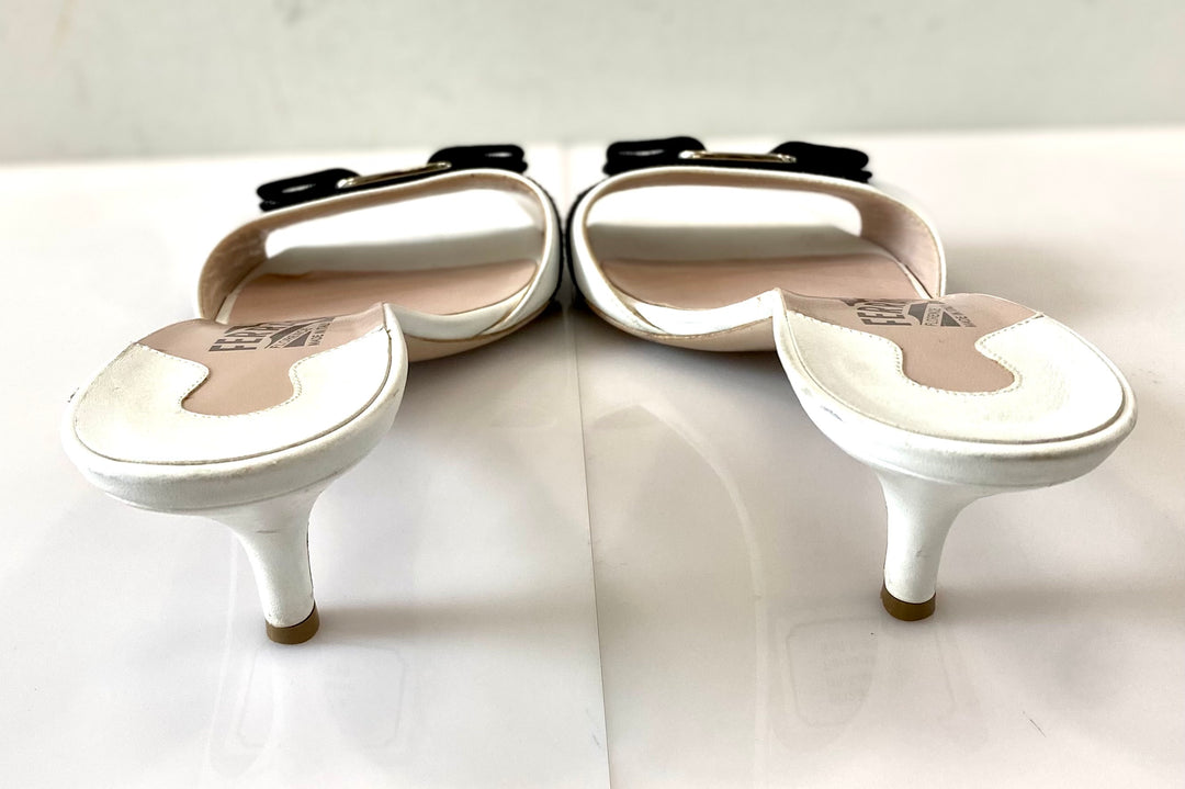 【SALVATORE FERRAGAMO】BRIZA VARA BOW MULE Ferragamo Salvatore Ferragamo Briza Vara Bow Mules, Brand