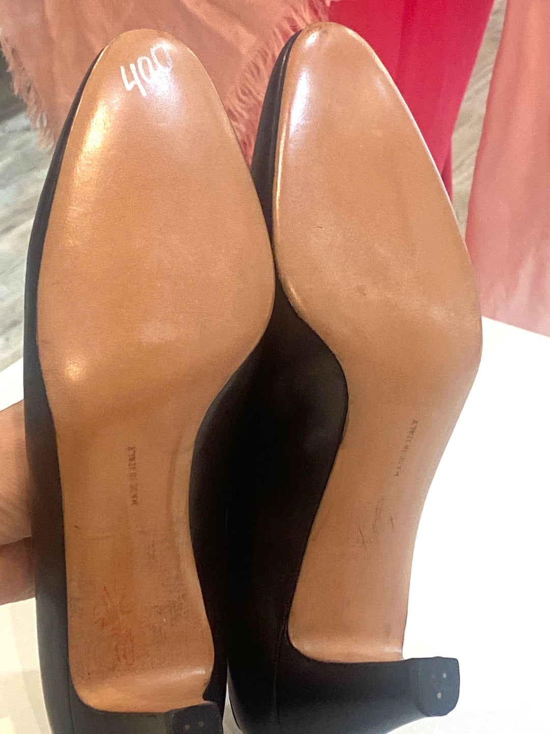 SALVATORE FERRAGAMO KITTEN HEEL LEATHER PUMPS
