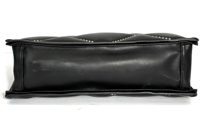 FERRAGAMO QUILTED GOATSKIN LEATHER VIVA BOW CHAIN TOTE