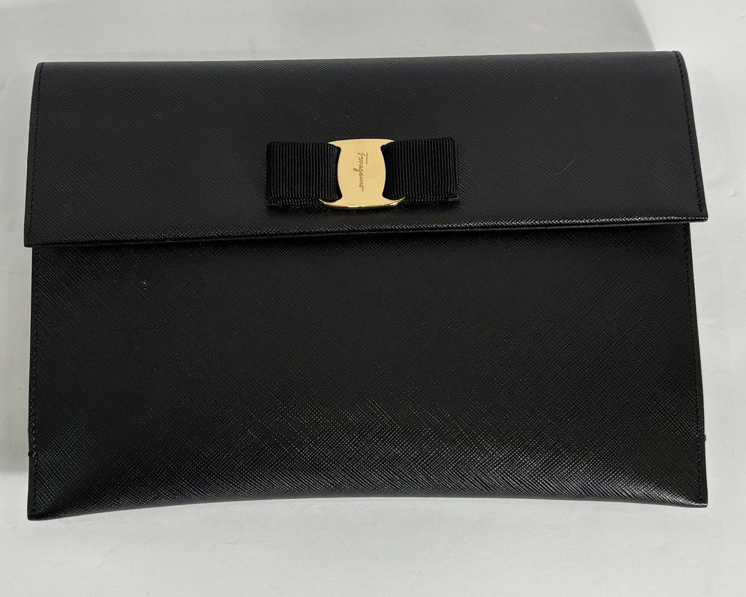 SALVATORE FERRAGAMO BOW CLUTCH BAG