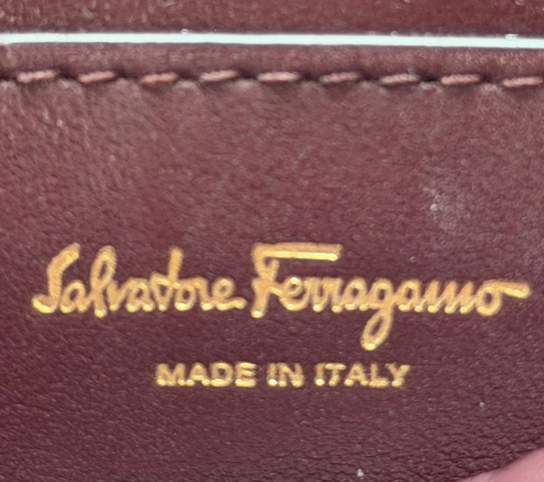 FERRAGAMO GANCINI VELA LARGE FLAP CALFSKIN LEATHER CROSSBODY BAG