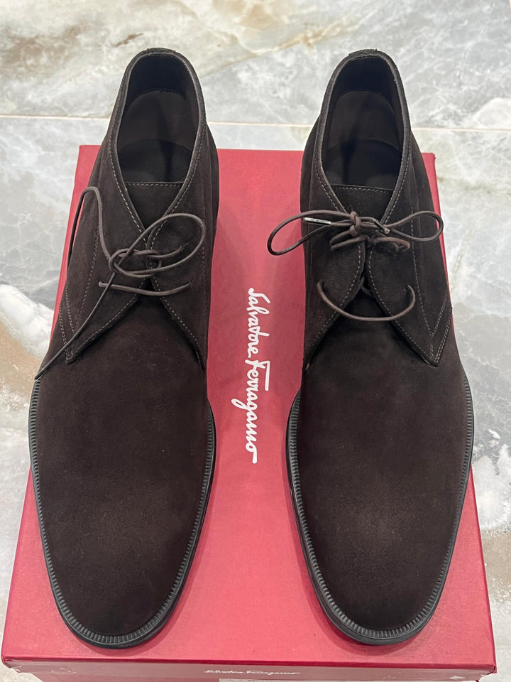 SALVATORE FERRAGAMO SUEDE CHUKKA BOOTS