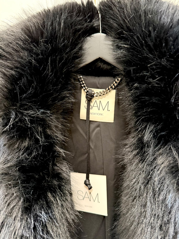 SAM. NEW YORK GOLDIE SHORT FAUX FUR COAT