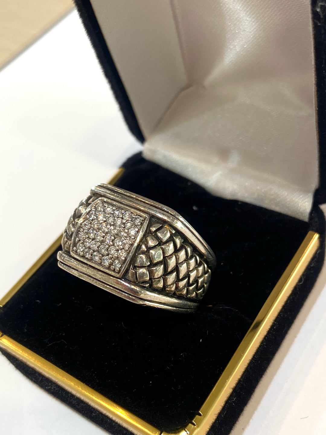 SCOTT KAY DIAMOND SIGNET RING
