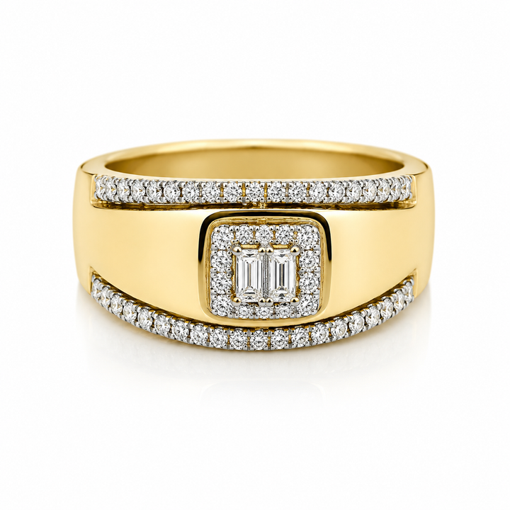 SOPHIA 14K YELLOW GOLD DIAMOND STATEMENT RING