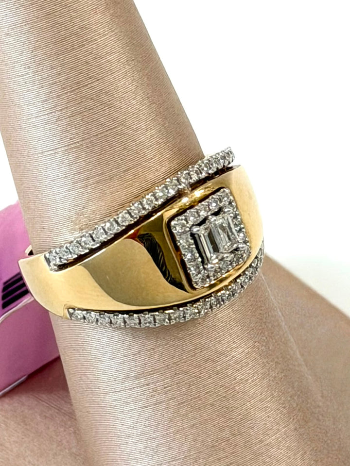 SOPHIA 14K YELLOW GOLD DIAMOND STATEMENT RING