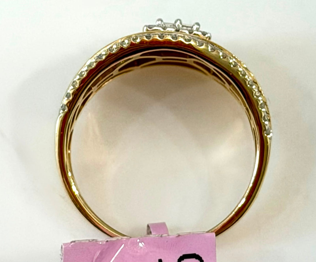 SOPHIA 14K YELLOW GOLD DIAMOND STATEMENT RING