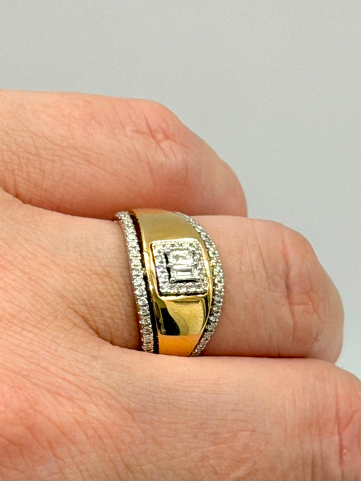 SOPHIA 14K YELLOW GOLD DIAMOND STATEMENT RING