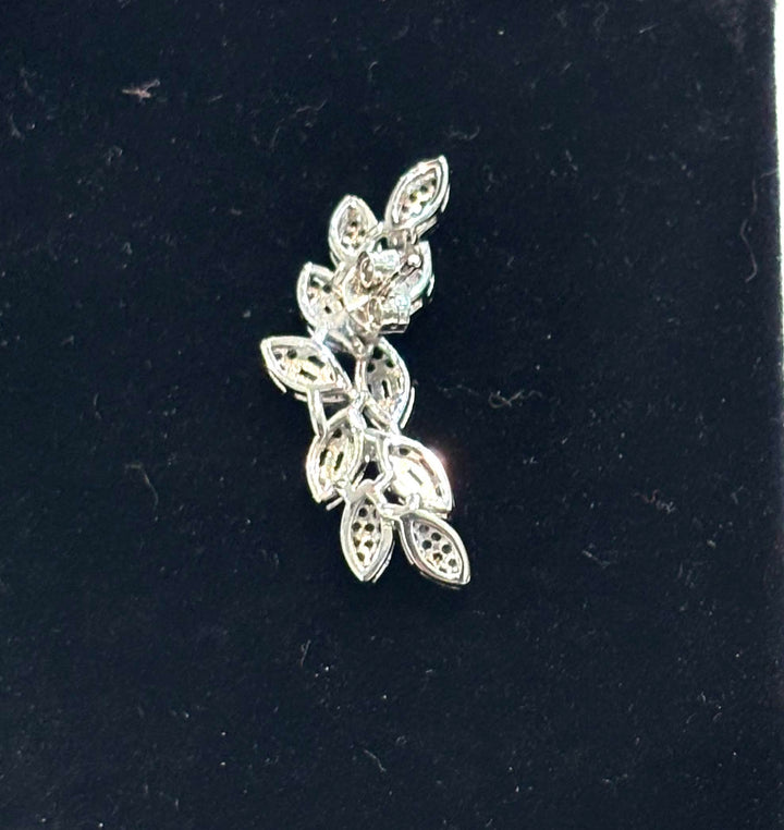 STERLING SILVER MARQUISE &amp; BAGUETTE SWAROVSKI® CRYSTAL CLIMBER EARRINGS